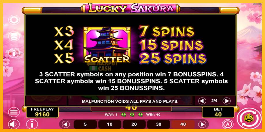 Lucky Sakura Win Spins машина за игри за пари, слика 6