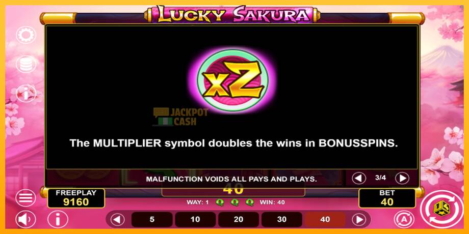 Lucky Sakura Win Spins машина за игри за пари, слика 7