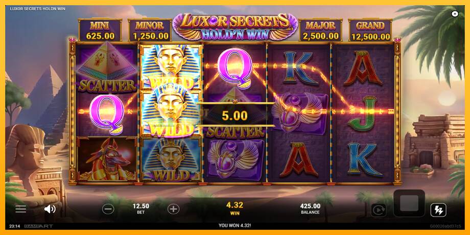 Luxor Secrets Holdn Win машина за игри за пари, слика 3