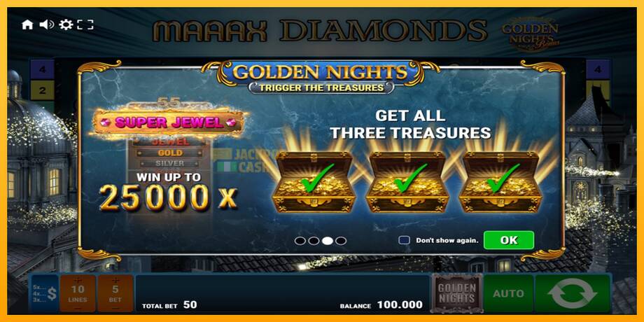 Maaax Diamonds Golden Nights машина за игри за пари, слика 1