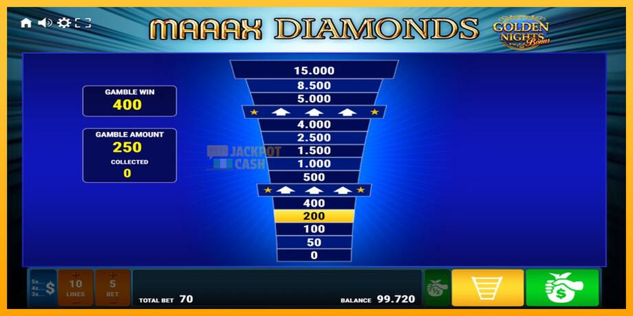 Maaax Diamonds Golden Nights машина за игри за пари, слика 4