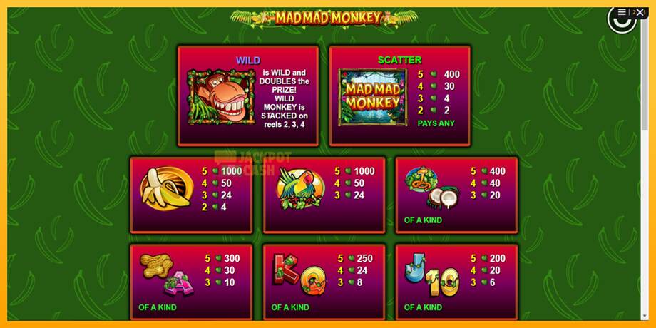 Mad Mad Monkey машина за игри за пари, слика 6