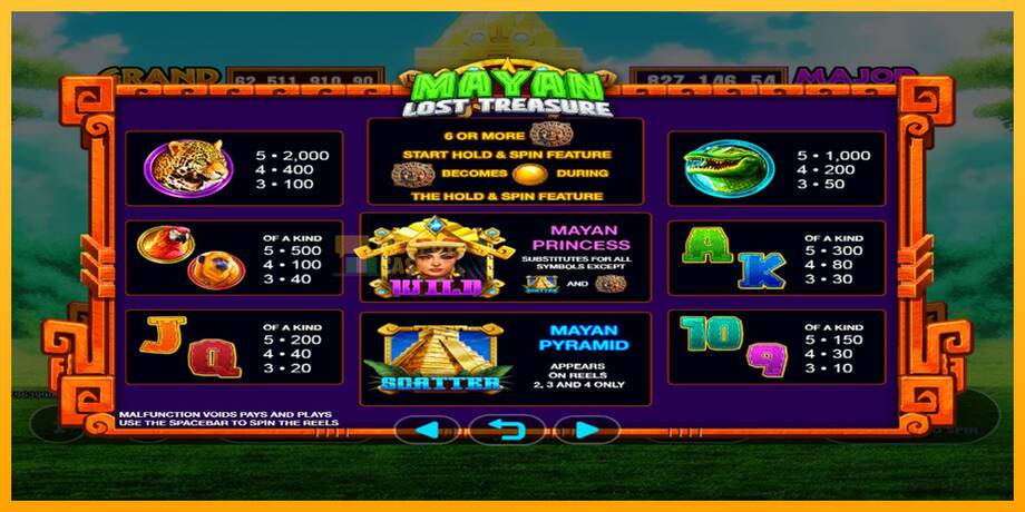 Mayan Lost Treasure машина за игри за пари, слика 4