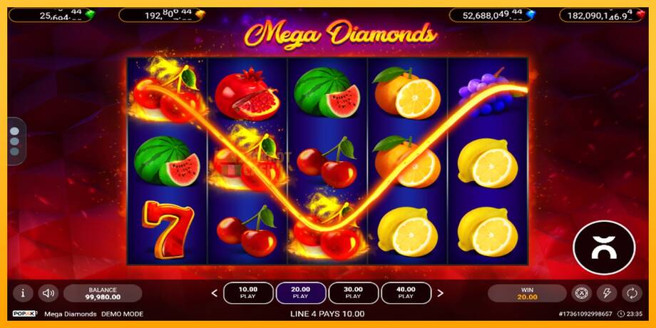 Mega Diamonds машина за игри за пари, слика 2