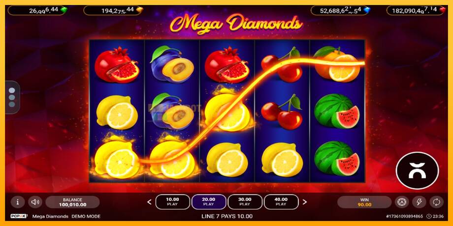 Mega Diamonds машина за игри за пари, слика 3