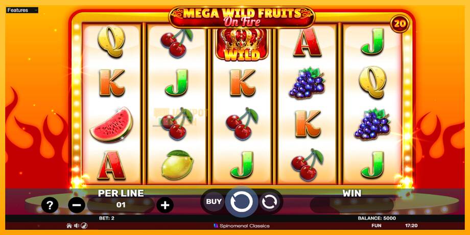 Mega Wild Fruits - On Fire машина за игри за пари, слика 2