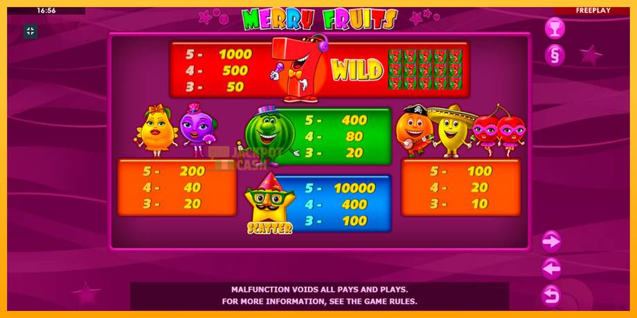 Merry Fruits машина за игри за пари, слика 8