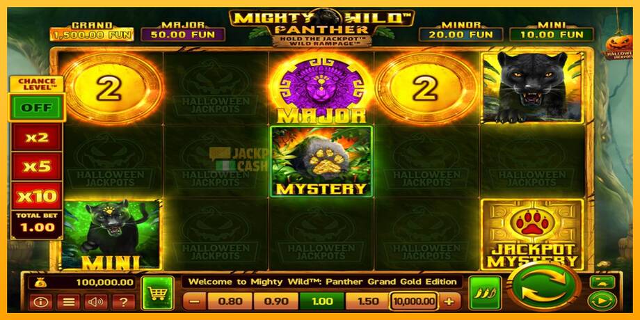 Mighty Wild: Panther Grand Gold Edition Halloween Jackpots машина за игри за пари, слика 1