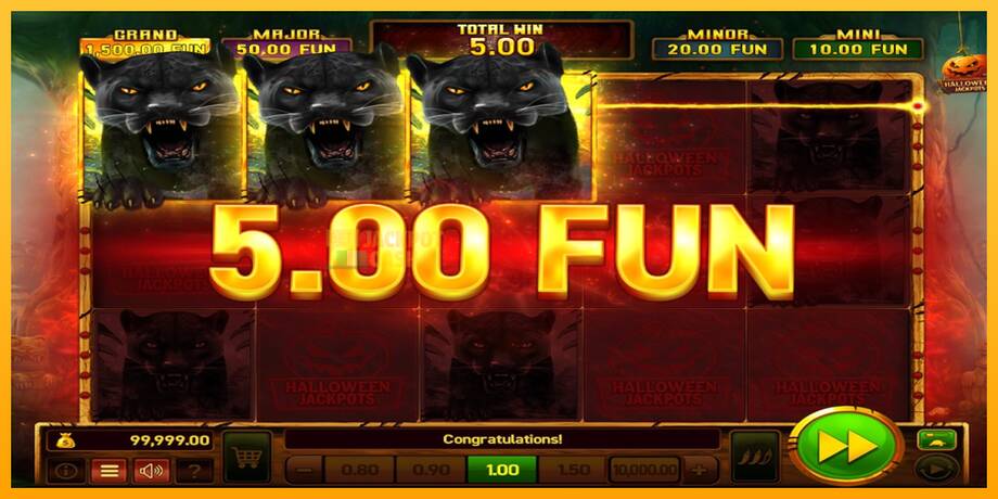 Mighty Wild: Panther Grand Gold Edition Halloween Jackpots машина за игри за пари, слика 4