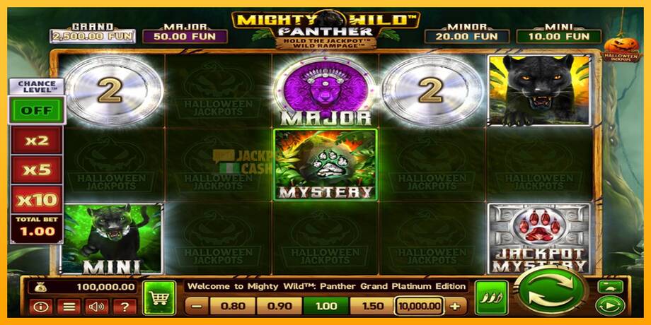 Mighty Wild: Panther Grand Platinum Edition Halloween Jackpots машина за игри за пари, слика 1