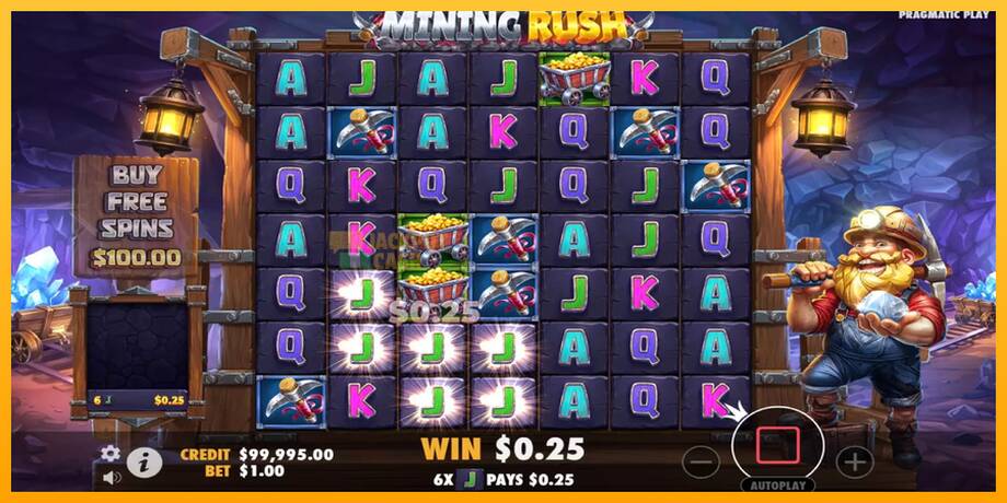 Mining Rush машина за игри за пари, слика 3