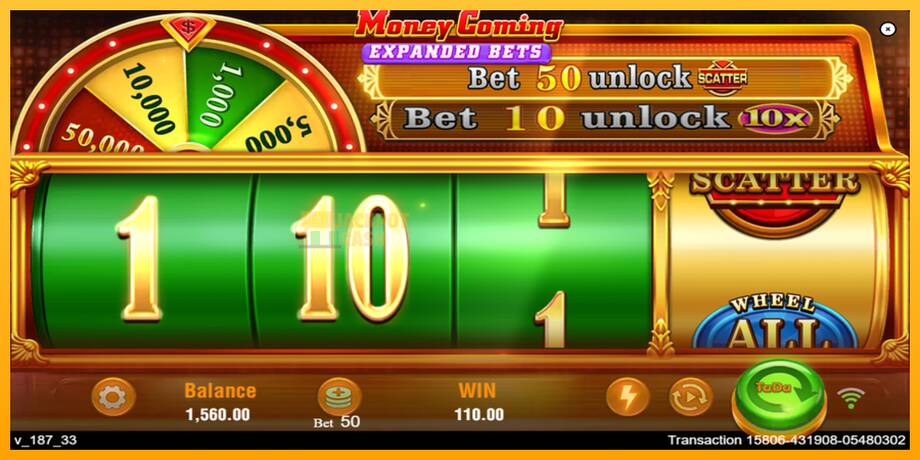 Money Coming 2 – Expanded Bets машина за игри за пари, слика 3