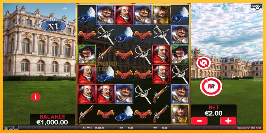 Musketeers 1 Wild for All машина за игри за пари, слика 2