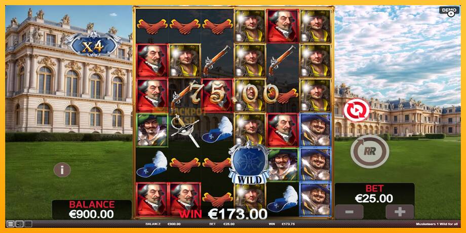 Musketeers 1 Wild for All машина за игри за пари, слика 3