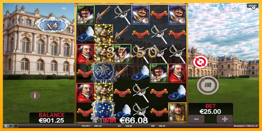 Musketeers 1 Wild for All машина за игри за пари, слика 4