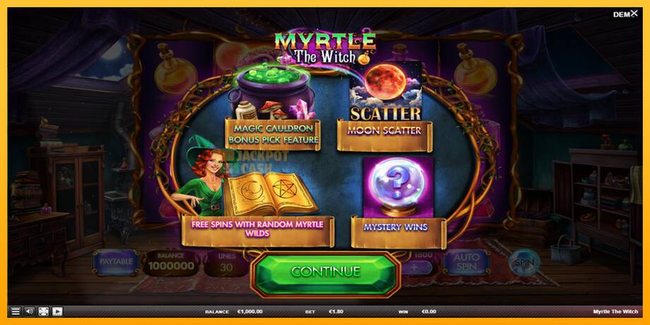 Myrtle the Witch машина за игри за пари, слика 1