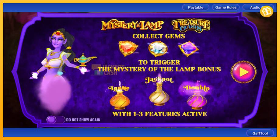 Mystery of the Lamp Treasure Oasis машина за игри за пари, слика 1