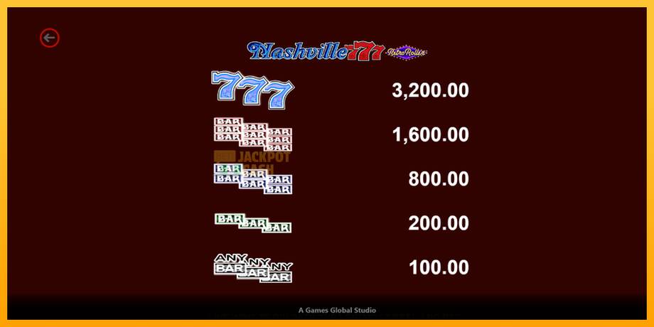 Nashville 777 Retro Roller машина за игри за пари, слика 6