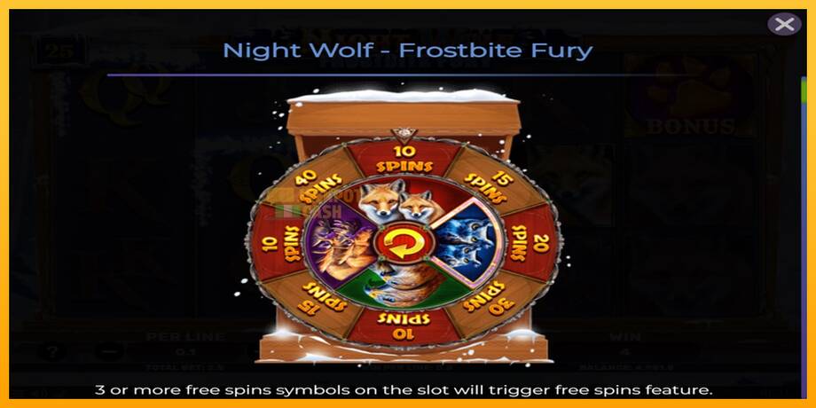 Night Wolf - Frostbite Fury машина за игри за пари, слика 4