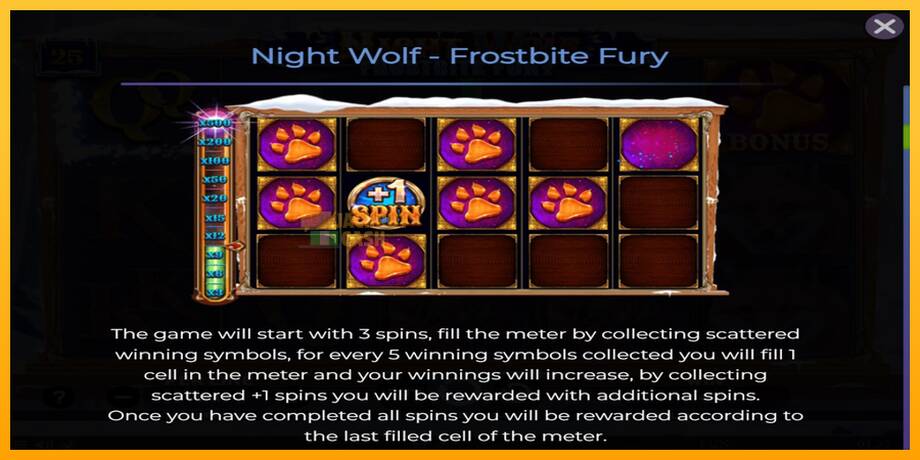 Night Wolf - Frostbite Fury машина за игри за пари, слика 5