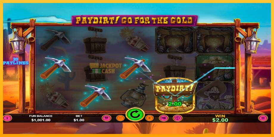 Paydirt! Go for the Gold машина за игри за пари, слика 2