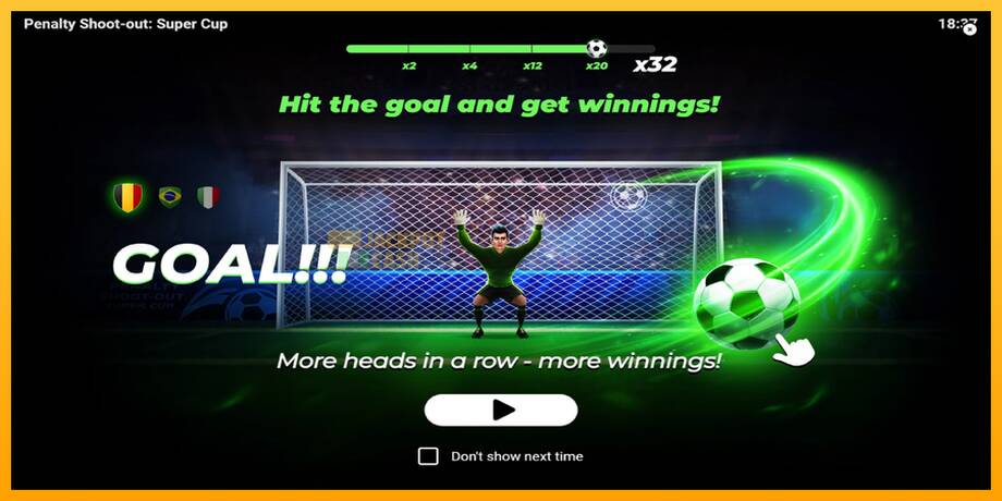 Penalty Shoot-Out: Super Cup машина за игри за пари, слика 1