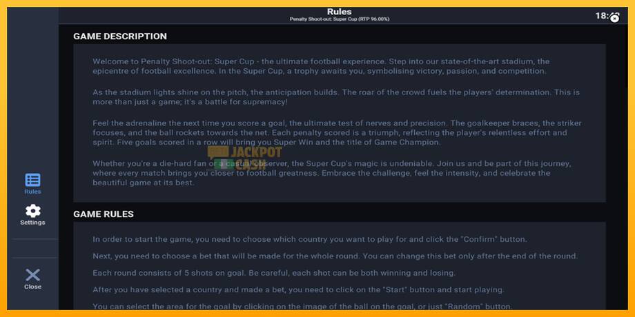 Penalty Shoot-Out: Super Cup машина за игри за пари, слика 5