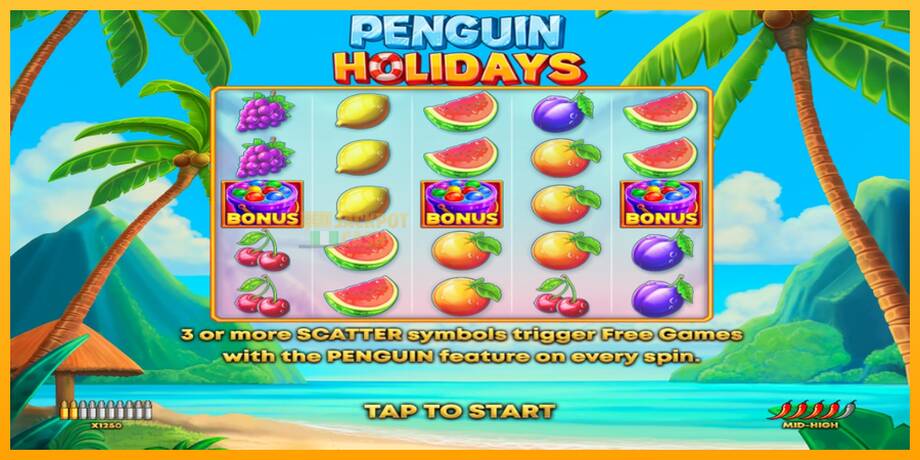 Penguin Holidays машина за игри за пари, слика 1