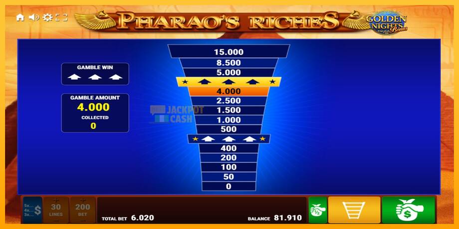 Pharaos Riches Golden Nights машина за игри за пари, слика 4