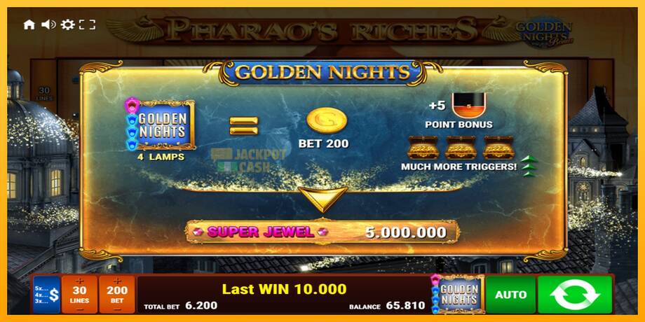 Pharaos Riches Golden Nights машина за игри за пари, слика 7