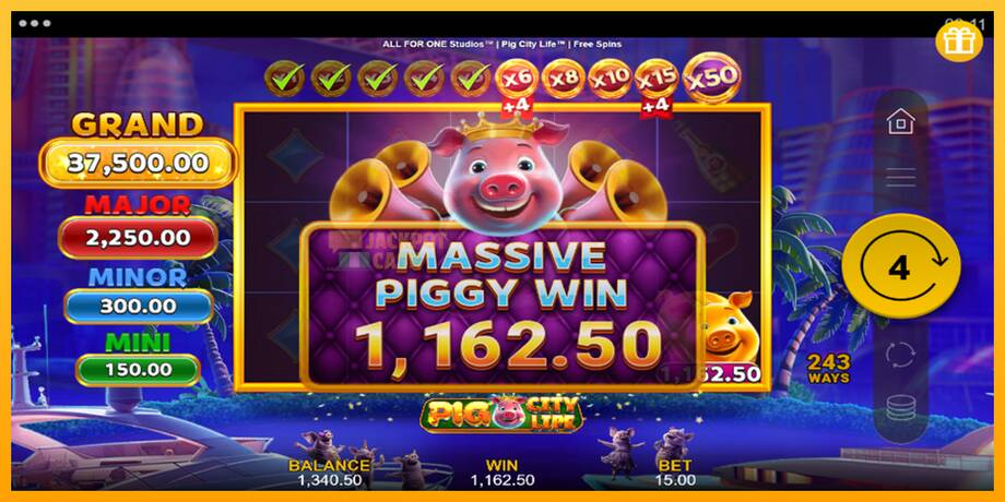 Pig City Life машина за игри за пари, слика 5