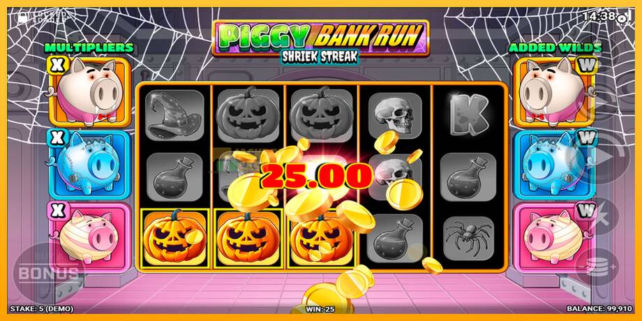 Piggy Bank Run - Shriek Streak машина за игри за пари, слика 2