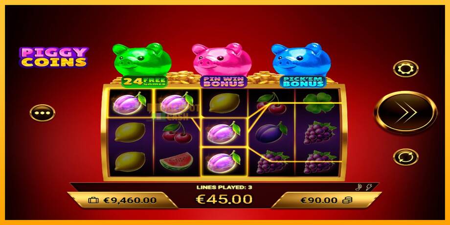 Piggy Coins машина за игри за пари, слика 3