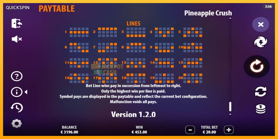 Pineapple Crush машина за игри за пари, слика 7