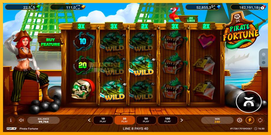 Pirate Fortune машина за игри за пари, слика 3