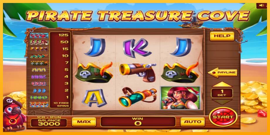 Pirate Treasure Cove Pull Tabs машина за игри за пари, слика 1