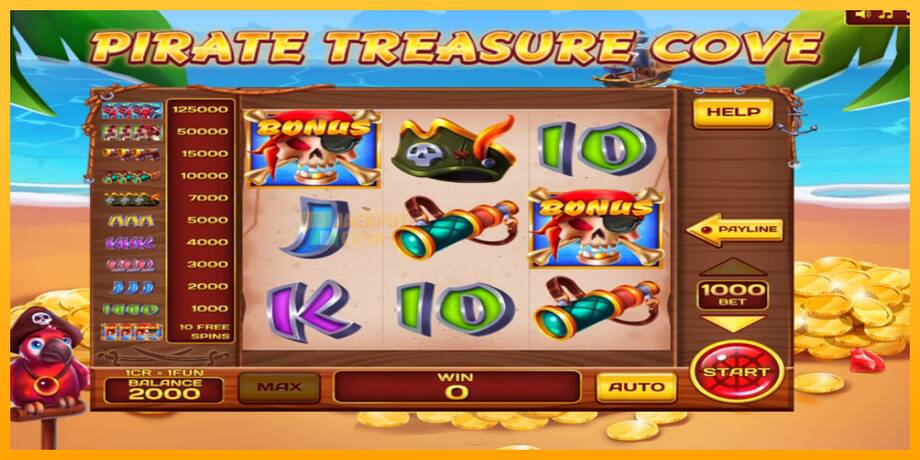 Pirate Treasure Cove Pull Tabs машина за игри за пари, слика 2