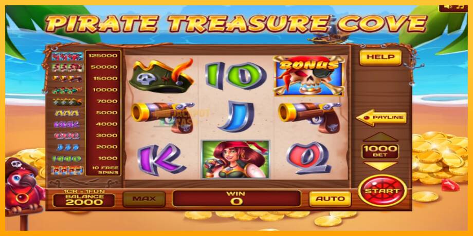 Pirate Treasure Cove Pull Tabs машина за игри за пари, слика 3