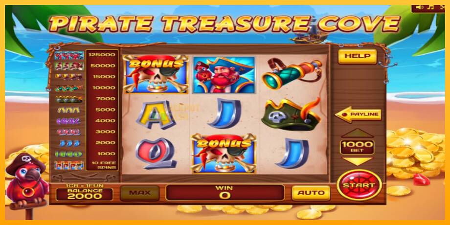 Pirate Treasure Cove Pull Tabs машина за игри за пари, слика 4