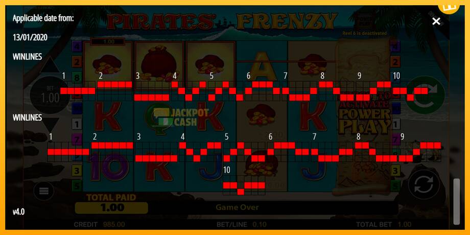 Pirates Frenzy машина за игри за пари, слика 7