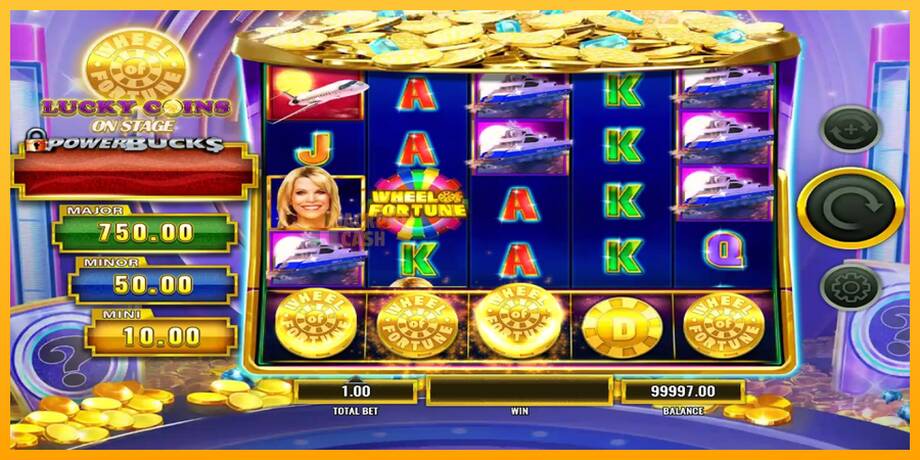 PowerBucks Wheel of Fortune Lucky Coins On Stage машина за игри за пари, слика 2