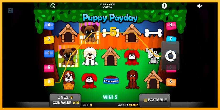 Puppy Payday машина за игри за пари, слика 3