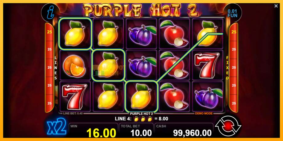 Purple Hot 2 машина за игри за пари, слика 2