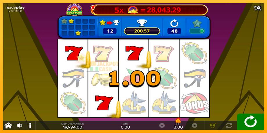 Pyramids of Cash with Reel Bingo машина за игри за пари, слика 2