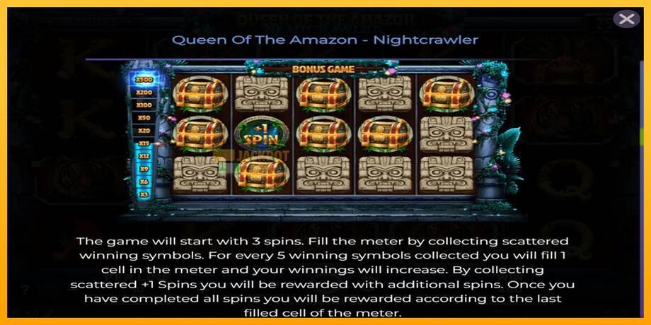 Queen of the Amazon - Nightcrawler машина за игри за пари, слика 6