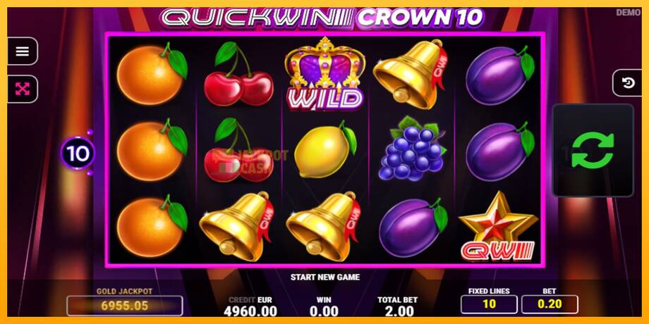 Quick Win Crown 10 машина за игри за пари, слика 2