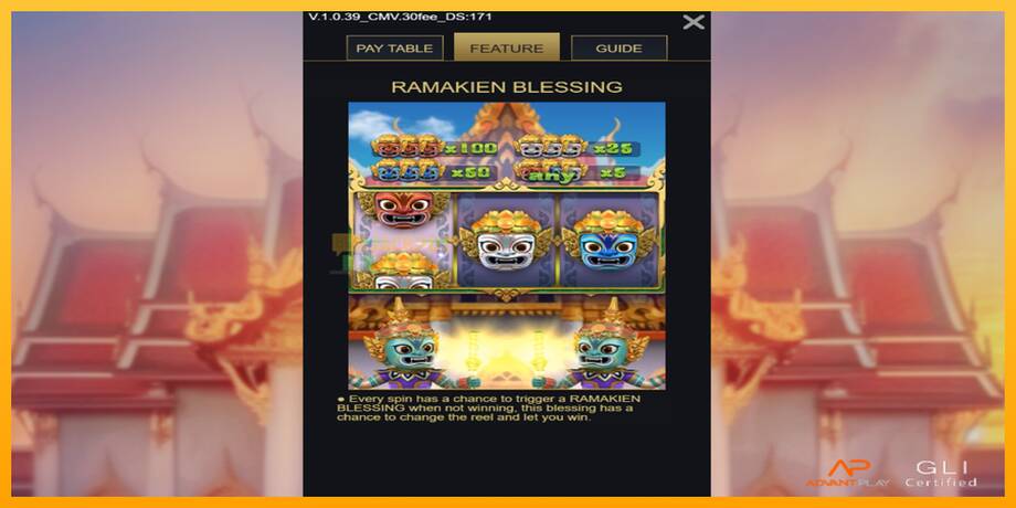 Ramakien Blessing машина за игри за пари, слика 4