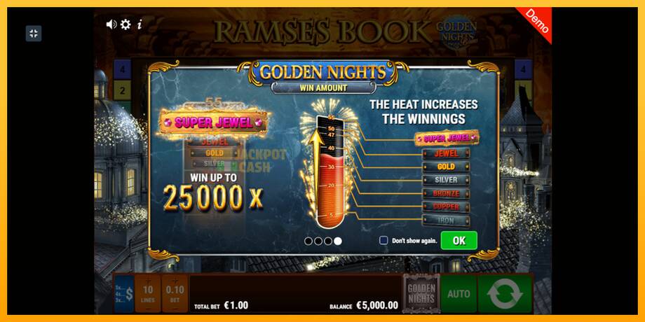 Ramses Book Golden Nights машина за игри за пари, слика 1