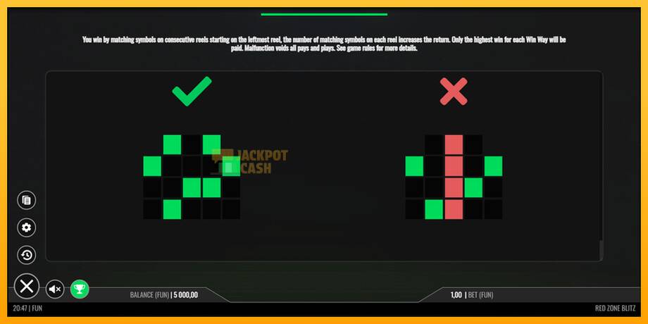 Red Zone Blitz машина за игри за пари, слика 7