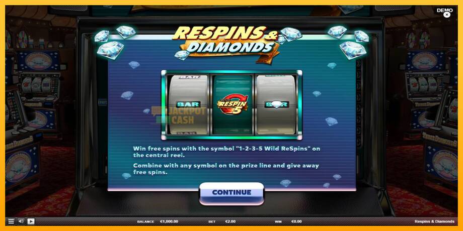 Respins Diamonds машина за игри за пари, слика 1